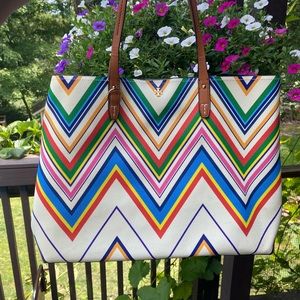 TORY BURCH 🌈 Chevron Summer Tote